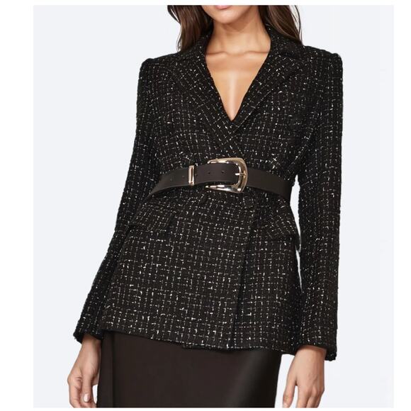 Cami NYVblack Bruna tweed blazer - windowpane NWT size small
